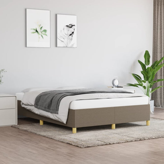 Bedframe stof taupe 140x190 cm 140 x 190 cm 35 cm