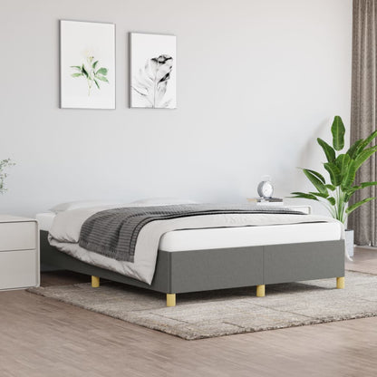 Bedframe Stof Donkergrijs 140 x 200 cm 35 cm