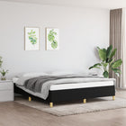 Bed frame without mattress fabric black 160x200 cm