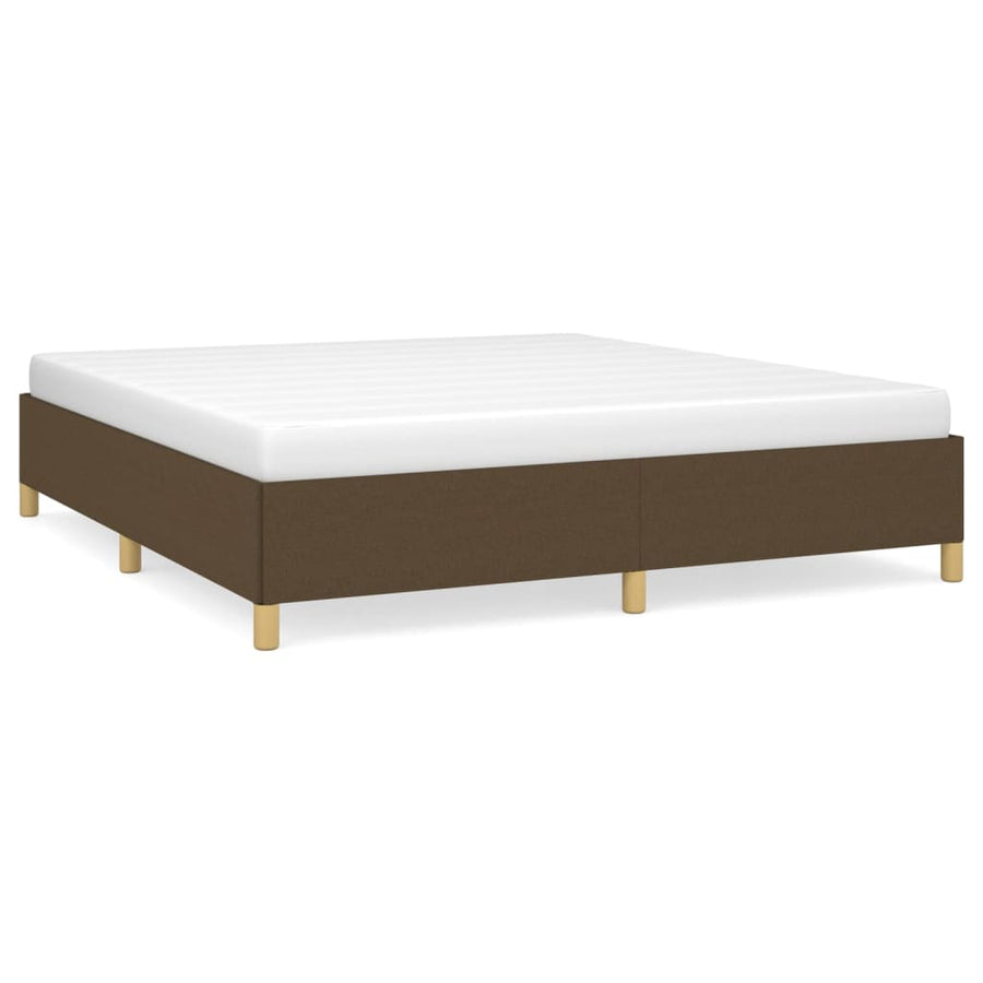 Bedframe stof donkerbruin 160x200 cm 160 x 200 cm 35 cm