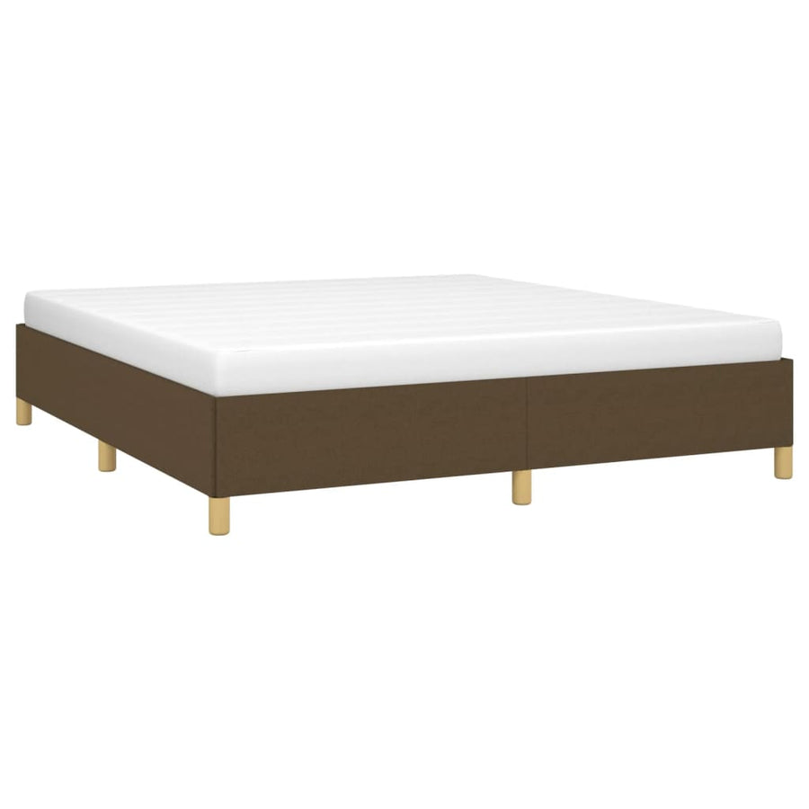 Bedframe stof donkerbruin 160x200 cm 160 x 200 cm 35 cm
