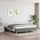 Bed frame without mattress fabric dark gray 180x200 cm