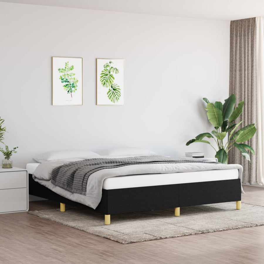 Bedframe Stof Zwart 180 x 200 cm 35 cm