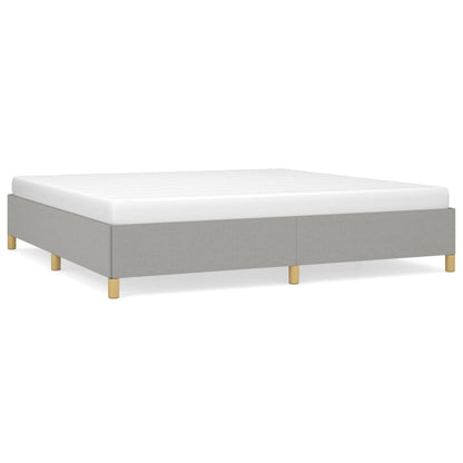 Bedframe Stof Lichtgrijs 200 x 200 cm 35 cm