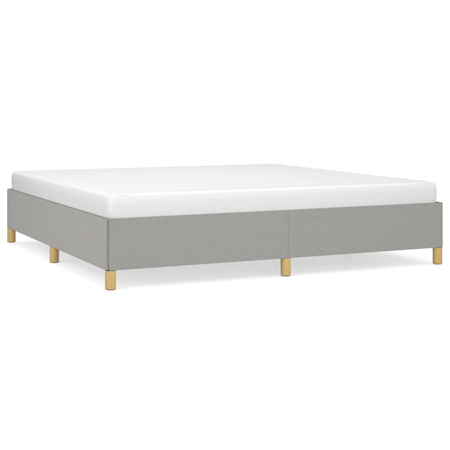 Bedframe Stof Lichtgrijs 200 x 200 cm 35 cm