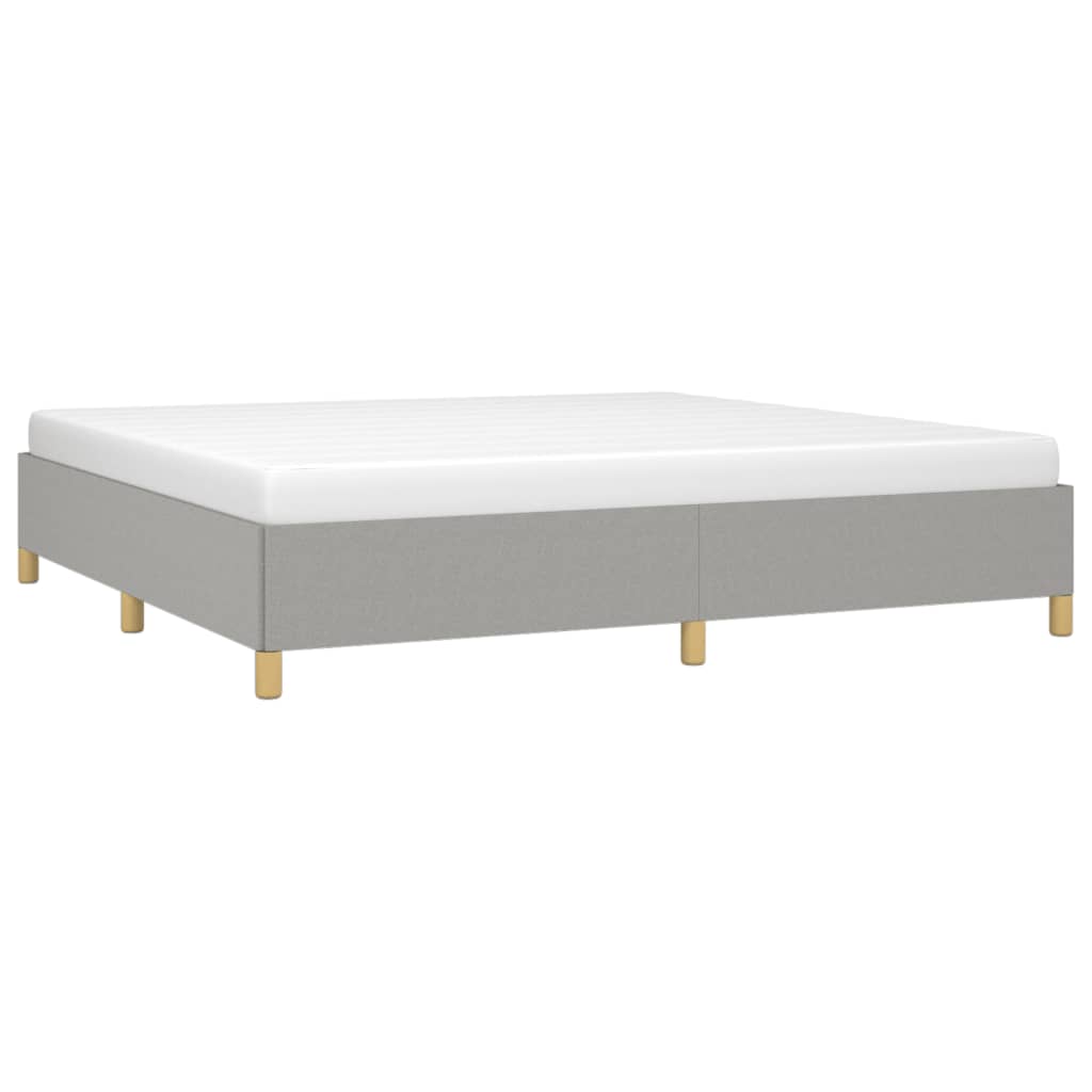 Bedframe Stof Lichtgrijs 200 x 200 cm 35 cm