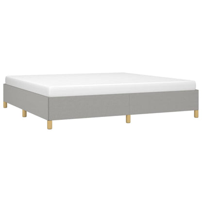 Bedframe Stof Lichtgrijs 200 x 200 cm 35 cm