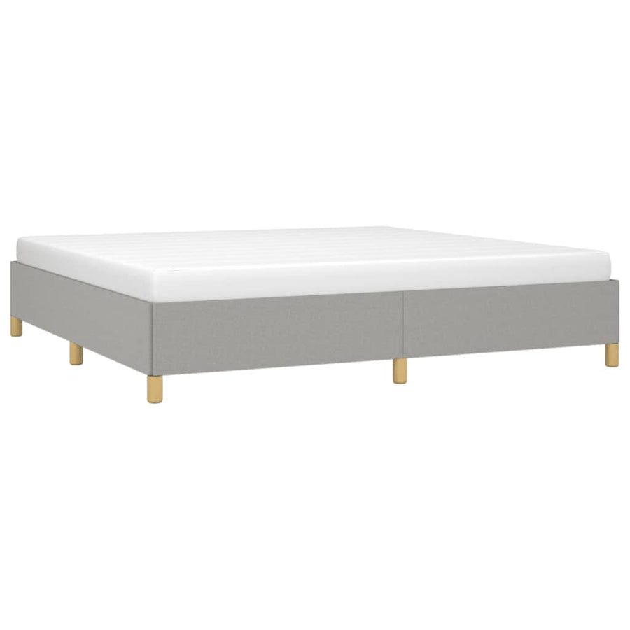 Bedframe Stof Lichtgrijs 200 x 200 cm 35 cm