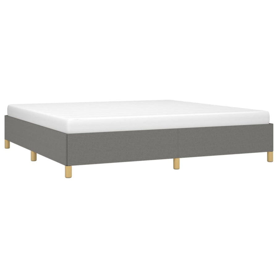 Bedframe Stof Donkergrijs 200 x 200 cm 35 cm