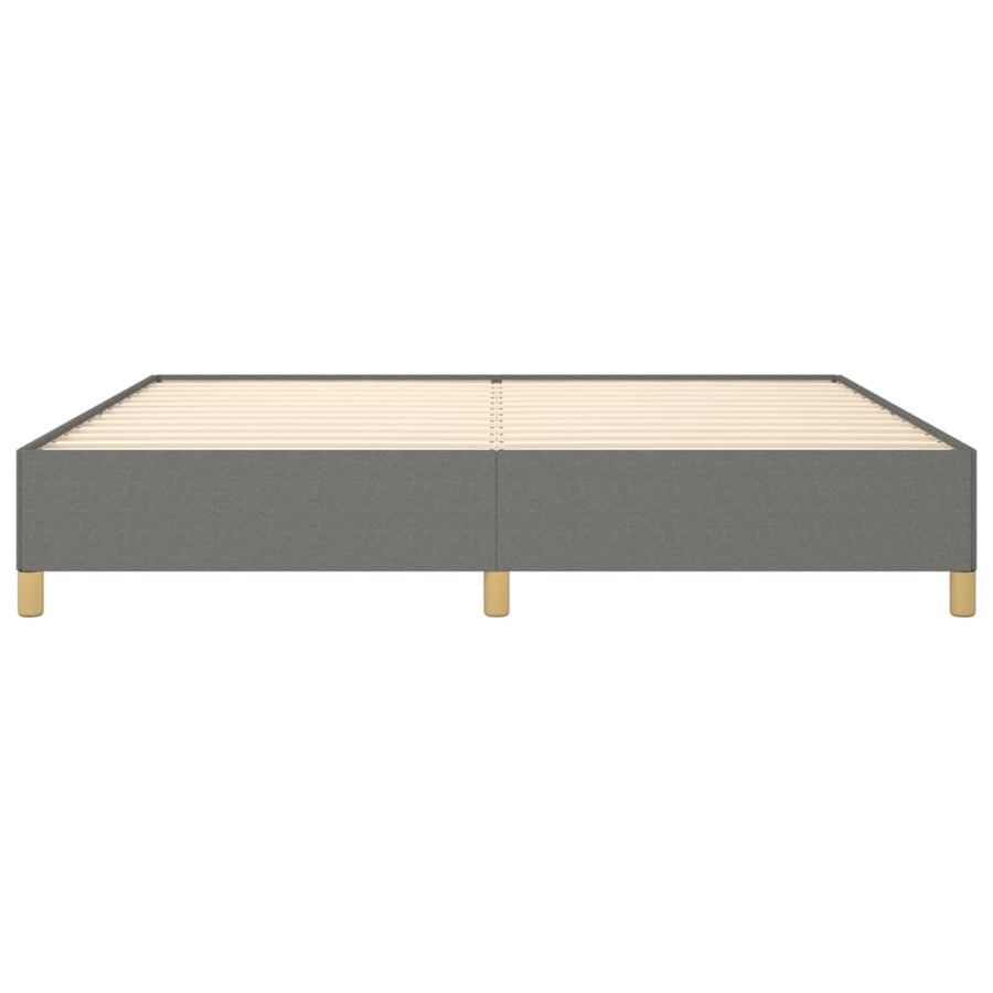 Bedframe Stof Donkergrijs 200 x 200 cm 35 cm