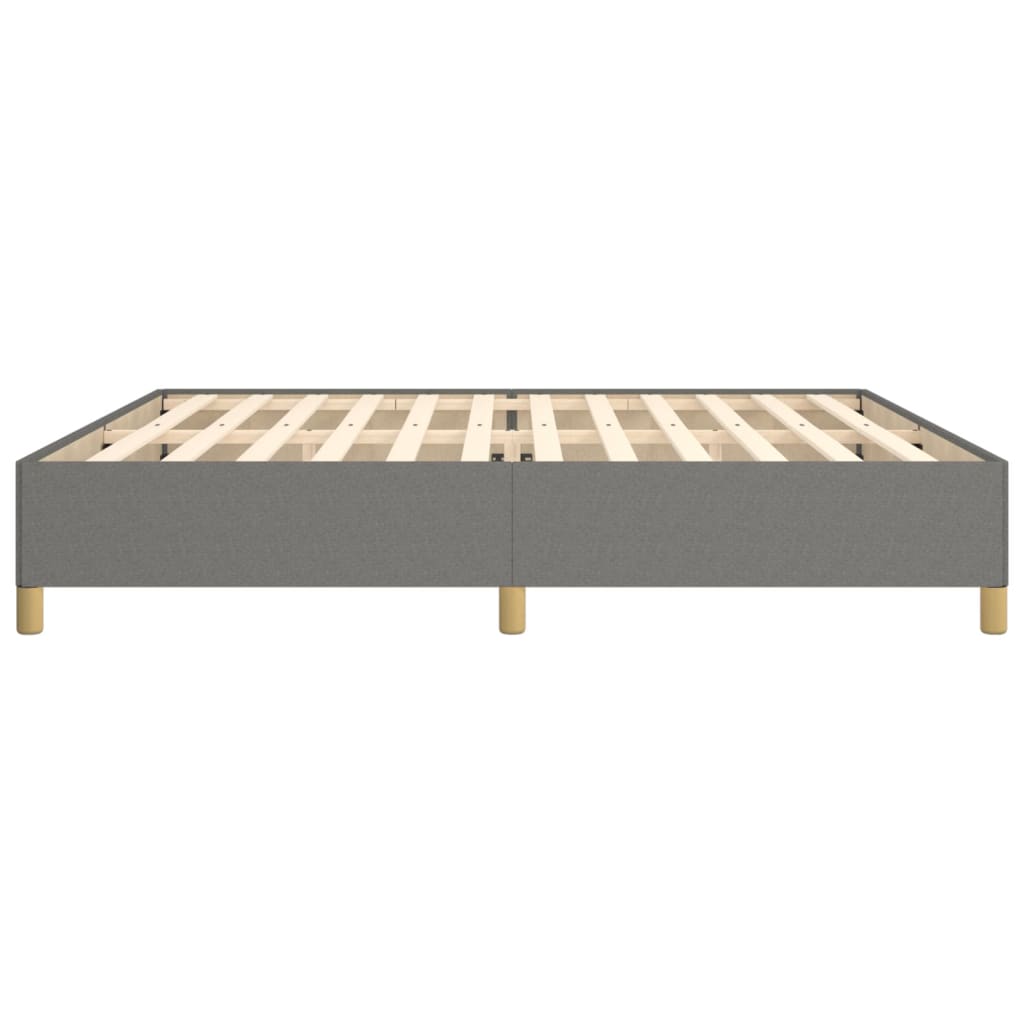 Bedframe Stof Donkergrijs 200 x 200 cm 35 cm
