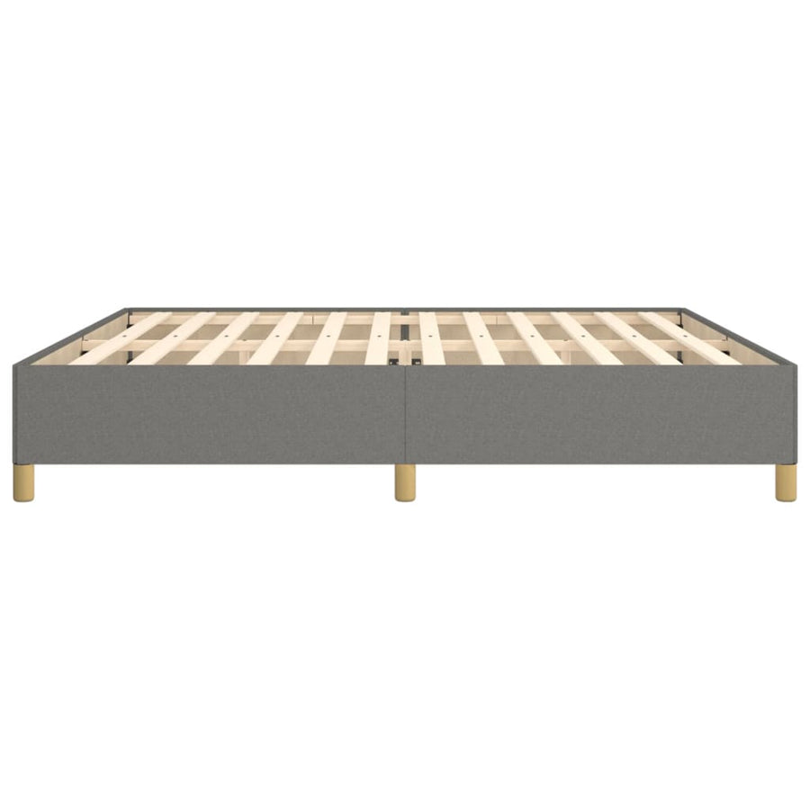 Bedframe Stof Donkergrijs 200 x 200 cm 35 cm