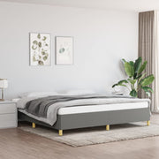 Bed frame without mattress fabric dark gray 200x200 cm