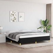 Bed frame without mattress fabric black 200x200 cm