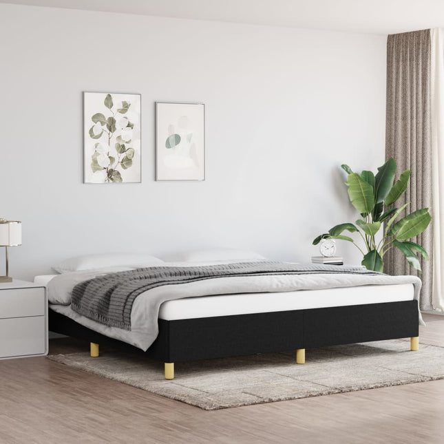 Bedframe Stof Zwart 200 x 200 cm 35 cm