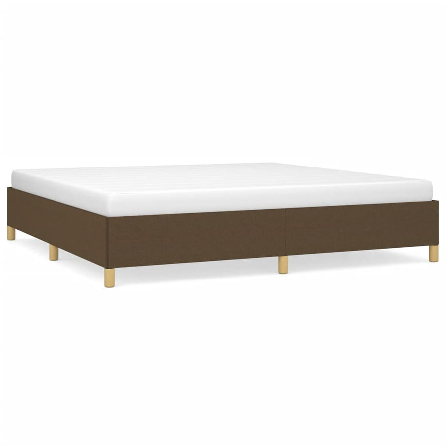 Bedframe stof donkerbruin 200x200 cm 200 x 200 cm 35 cm