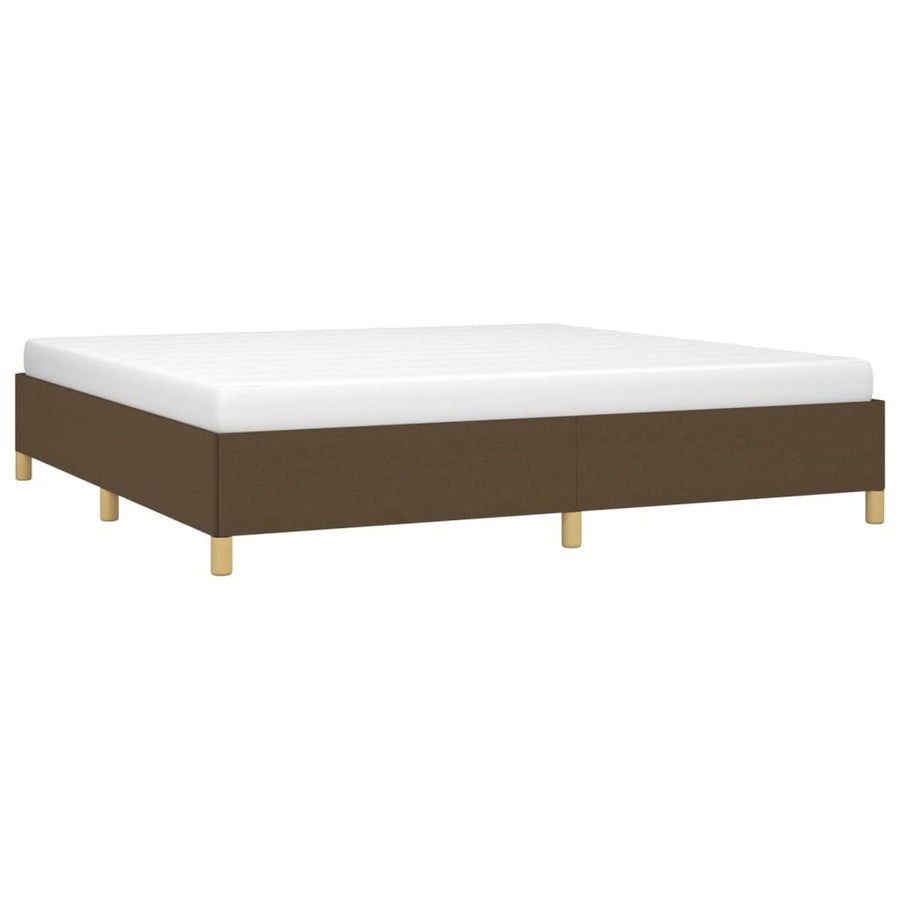 Bedframe stof donkerbruin 200x200 cm 200 x 200 cm 35 cm