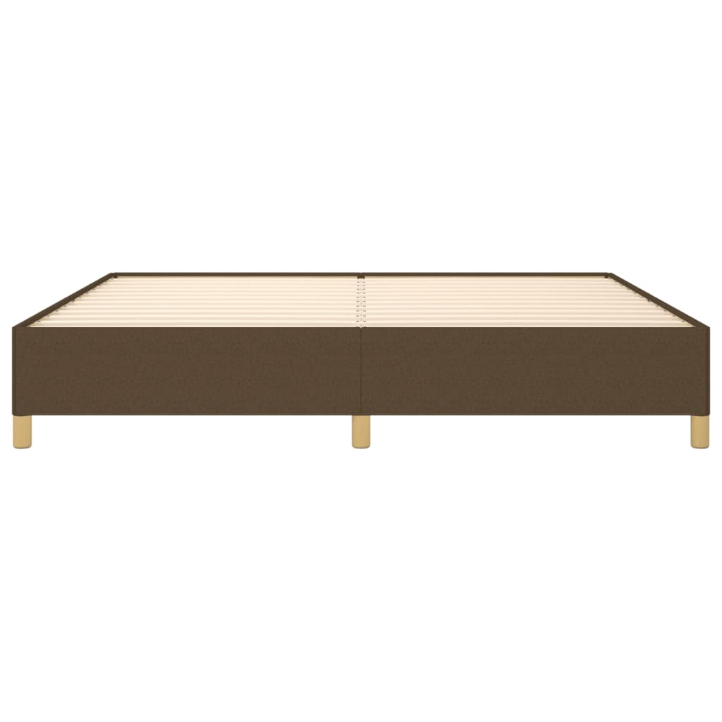 Bedframe stof donkerbruin 200x200 cm 200 x 200 cm 35 cm