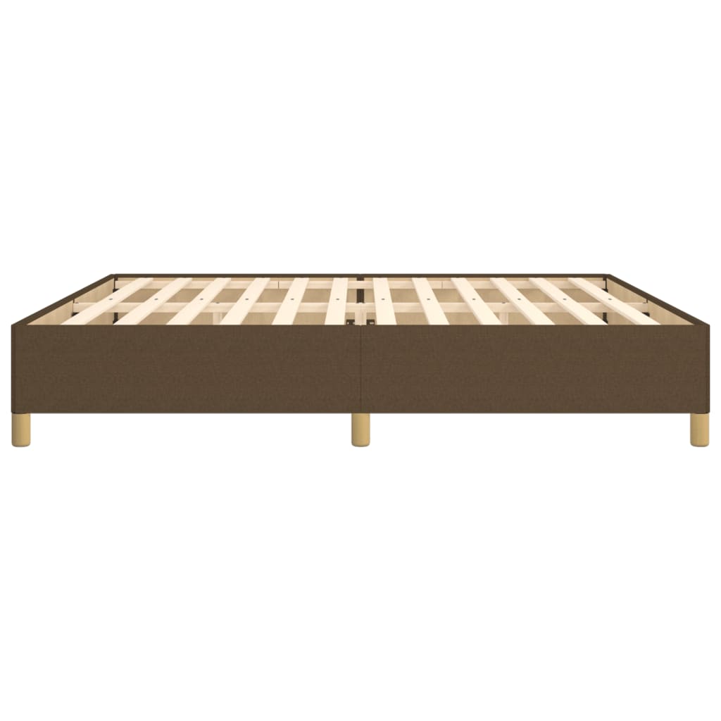 Bedframe stof donkerbruin 200x200 cm 200 x 200 cm 35 cm
