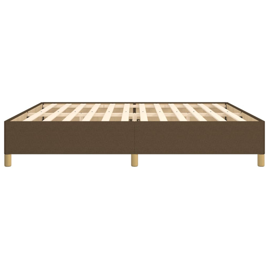 Bedframe stof donkerbruin 200x200 cm 200 x 200 cm 35 cm
