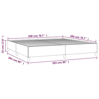 Bedframe stof donkerbruin 200x200 cm 200 x 200 cm 35 cm