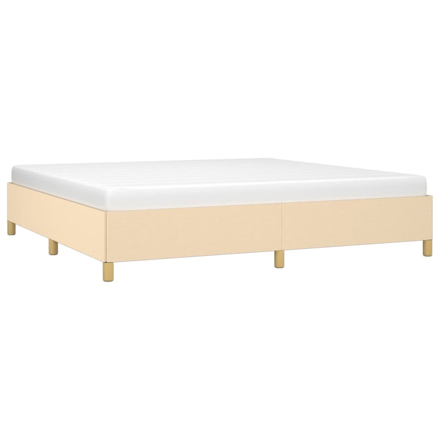 Bedframe Stof Kleurig Crème 200 x 200 cm 35 cm