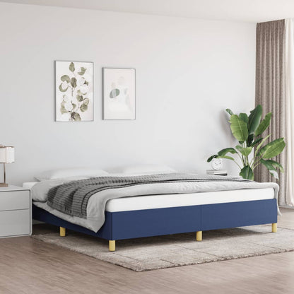 Bedframe Stof Blauw 200 x 200 cm 35 cm