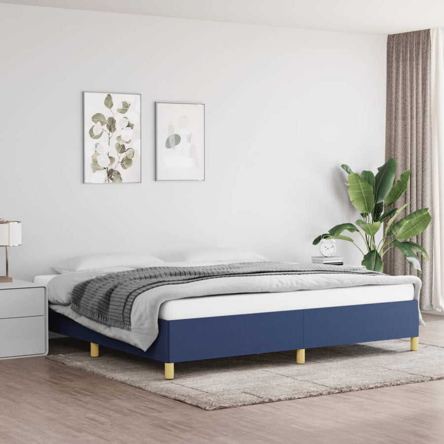 Bedframe Stof Blauw 200 x 200 cm 35 cm