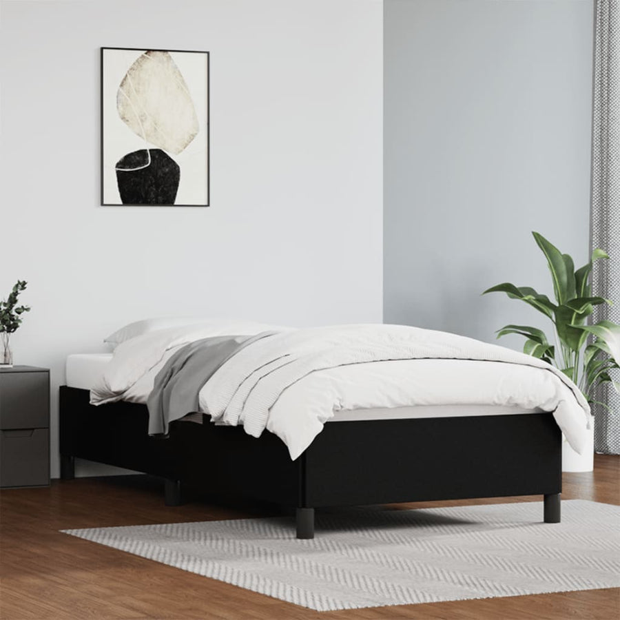 Bedframe Kunstleer Zwart 80 x 200 cm 35 cm