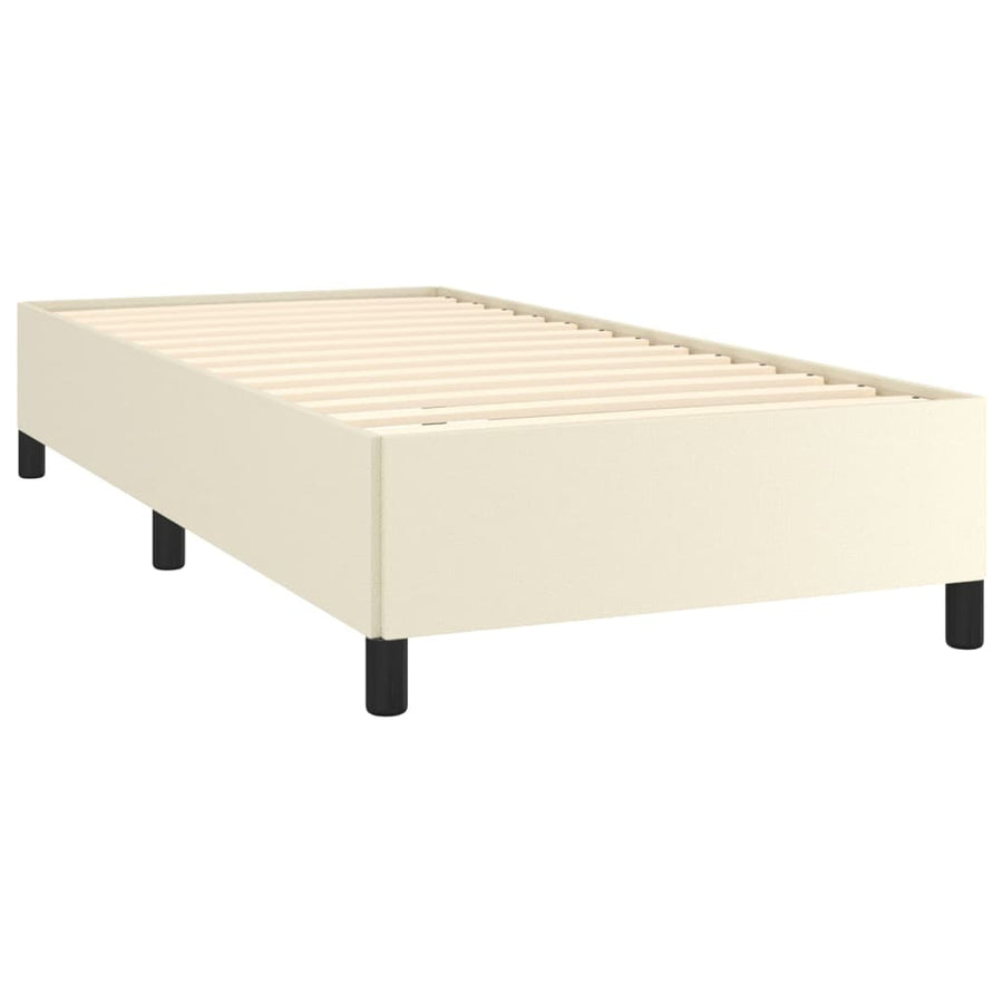 Bedframe Kunstleer Kleurig Crème 80 x 200 cm 35 cm