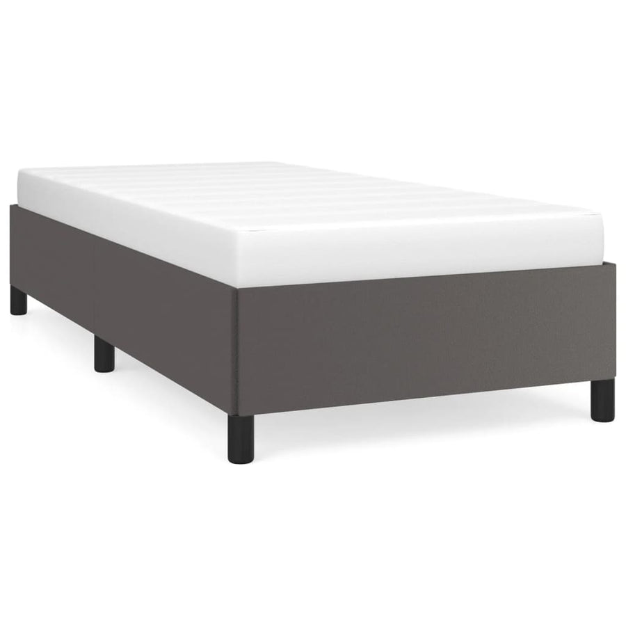 Bedframe kunstleer grijs 80x200 cm 80 x 200 cm 35 cm