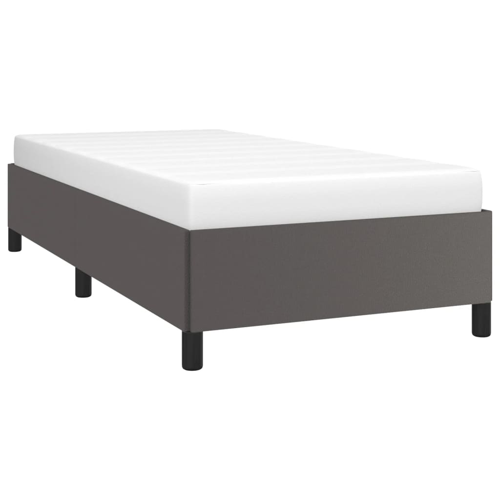 Bedframe kunstleer grijs 80x200 cm 80 x 200 cm 35 cm