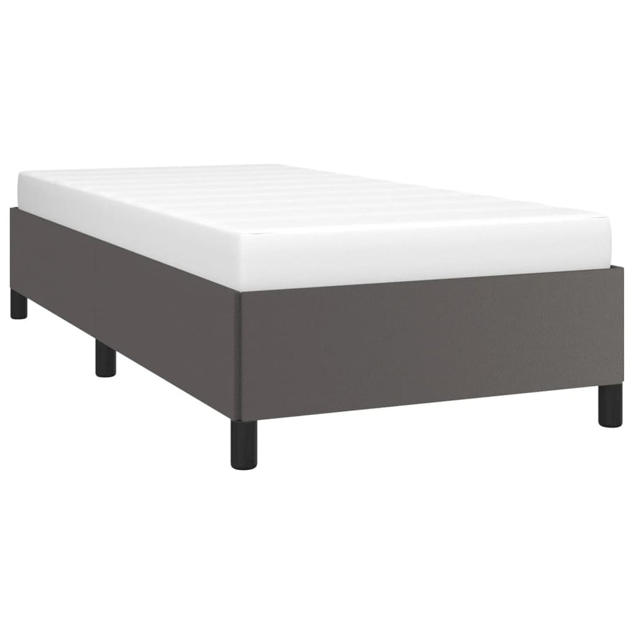 Bedframe kunstleer grijs 80x200 cm 80 x 200 cm 35 cm