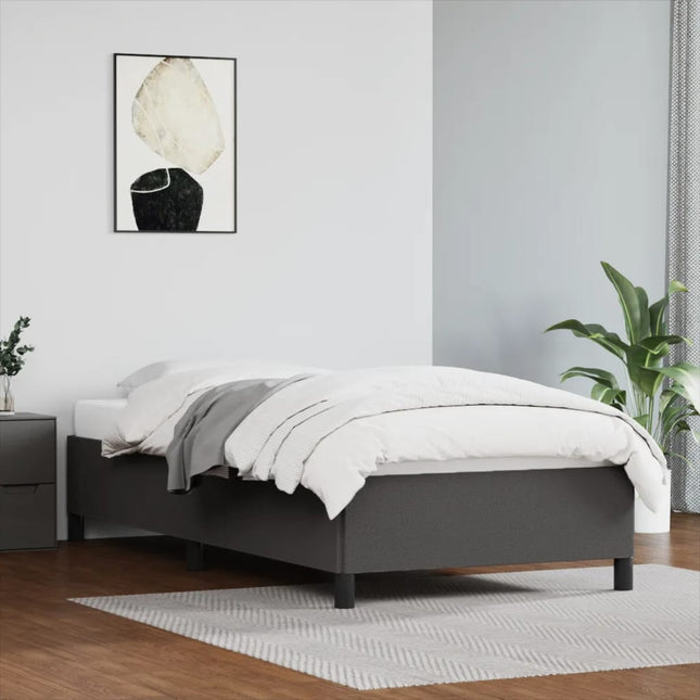 Bedframe kunstleer grijs 80x200 cm 80 x 200 cm 35 cm