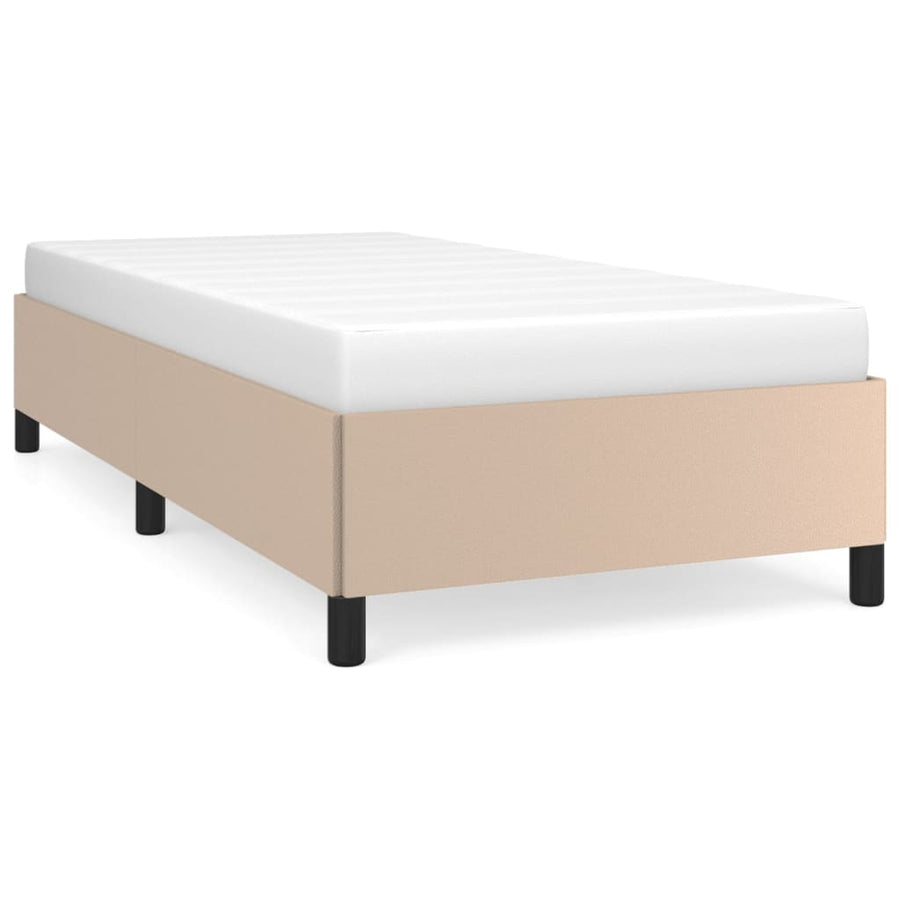 Bedframe kunstleer cappuccinokleurig 80x200 cm 80 x 200 cm 35 cm