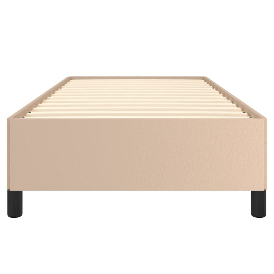 Bedframe kunstleer cappuccinokleurig 80x200 cm 80 x 200 cm 35 cm