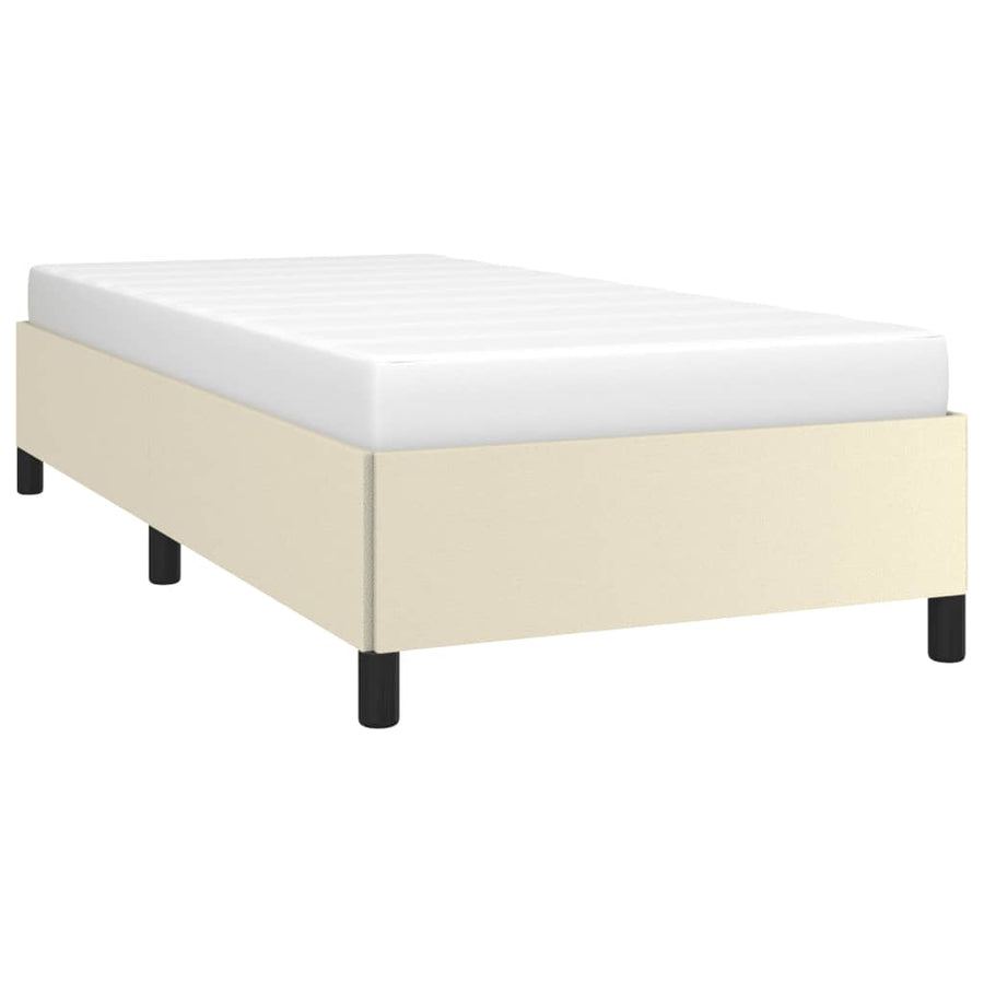 Bedframe Kunstleer Kleurig Crème 90 x 190 cm 35 cm