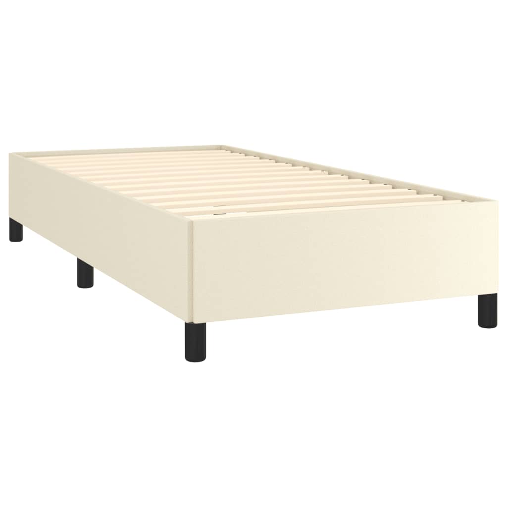 Bedframe Kunstleer Kleurig Crème 90 x 190 cm 35 cm