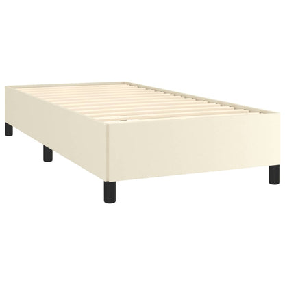 Bedframe Kunstleer Kleurig Crème 90 x 190 cm 35 cm