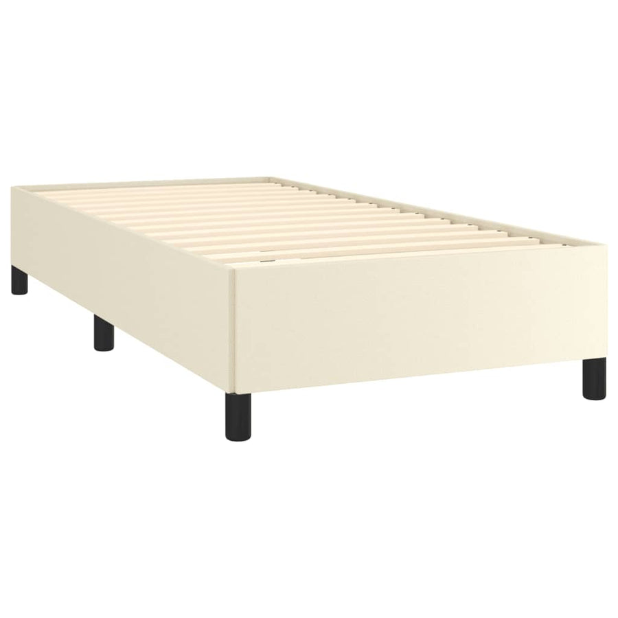 Bedframe Kunstleer Kleurig Crème 90 x 190 cm 35 cm