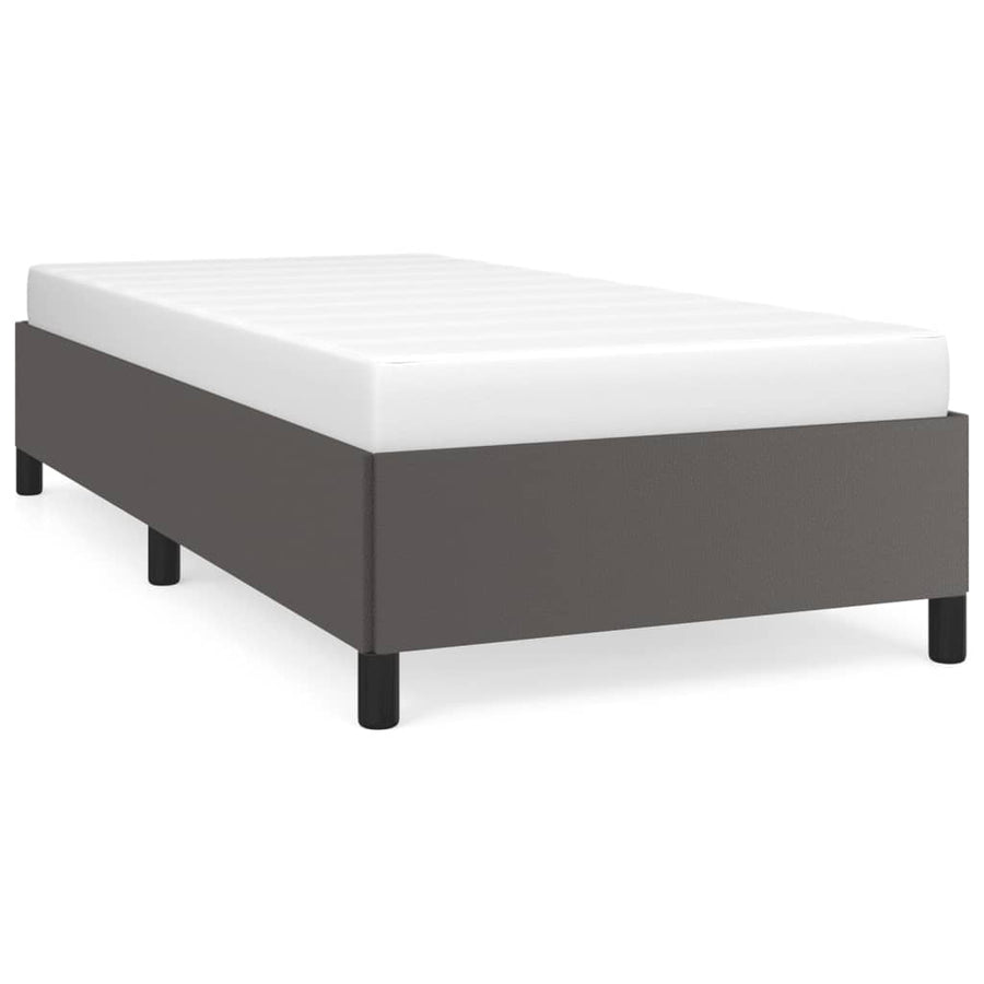 Bedframe kunstleer grijs 90x190 cm 90 x 190 cm 35 cm