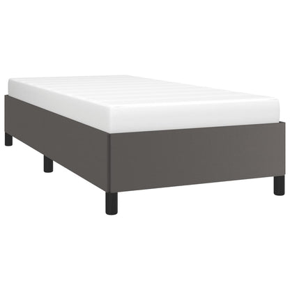 Bedframe kunstleer grijs 90x190 cm 90 x 190 cm 35 cm