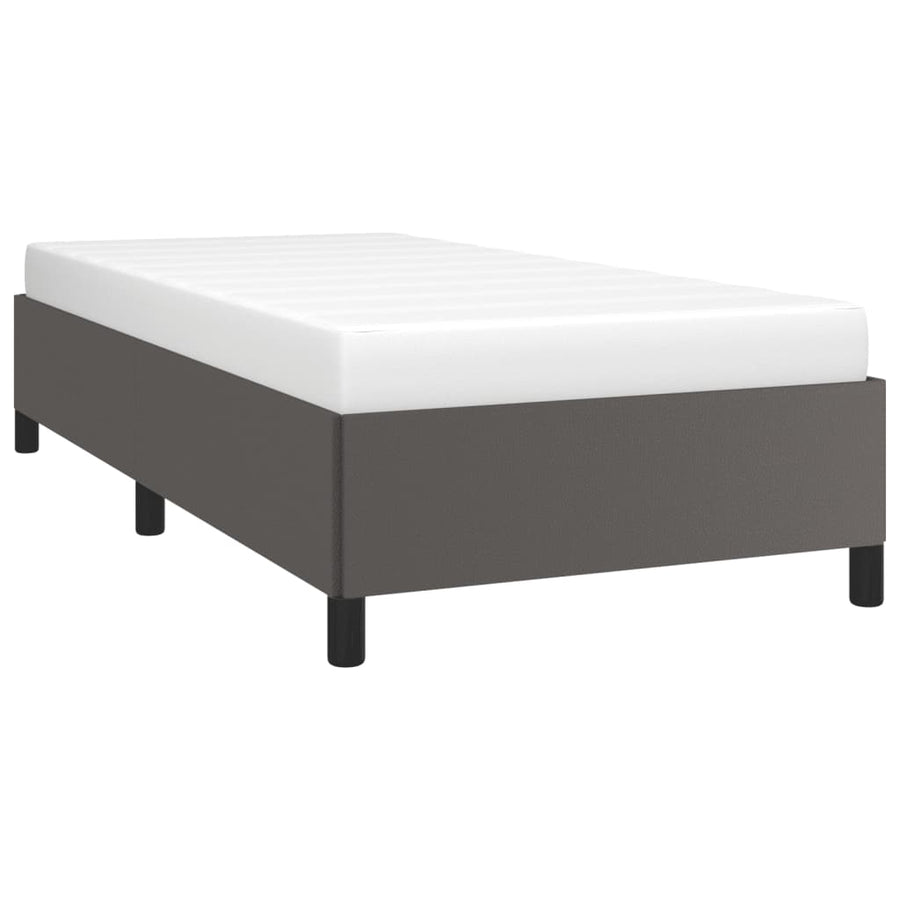 Bedframe kunstleer grijs 90x190 cm 90 x 190 cm 35 cm