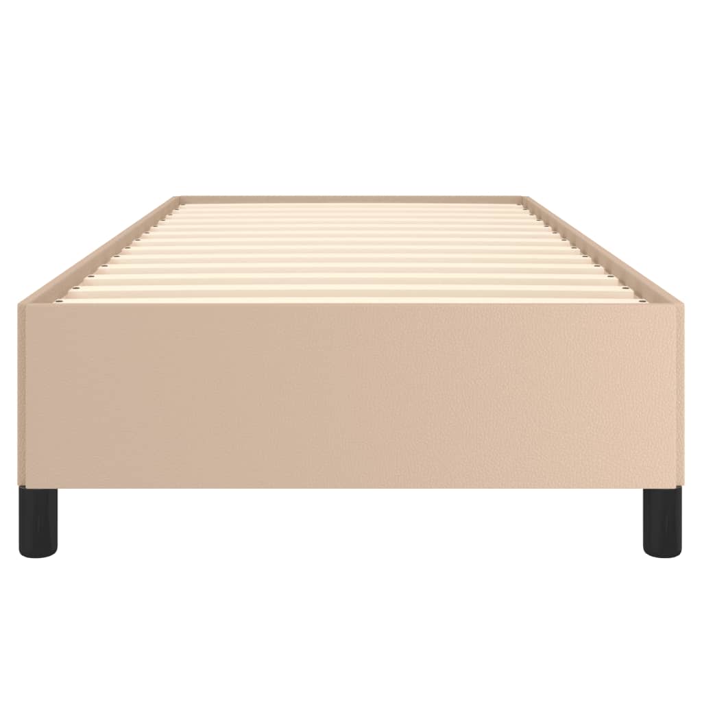 Bedframe kunstleer cappuccinokleurig 90x190 cm 90 x 190 cm 35 cm