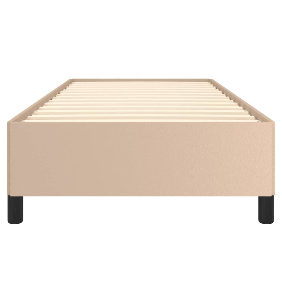 Bedframe kunstleer cappuccinokleurig 90x190 cm 90 x 190 cm 35 cm