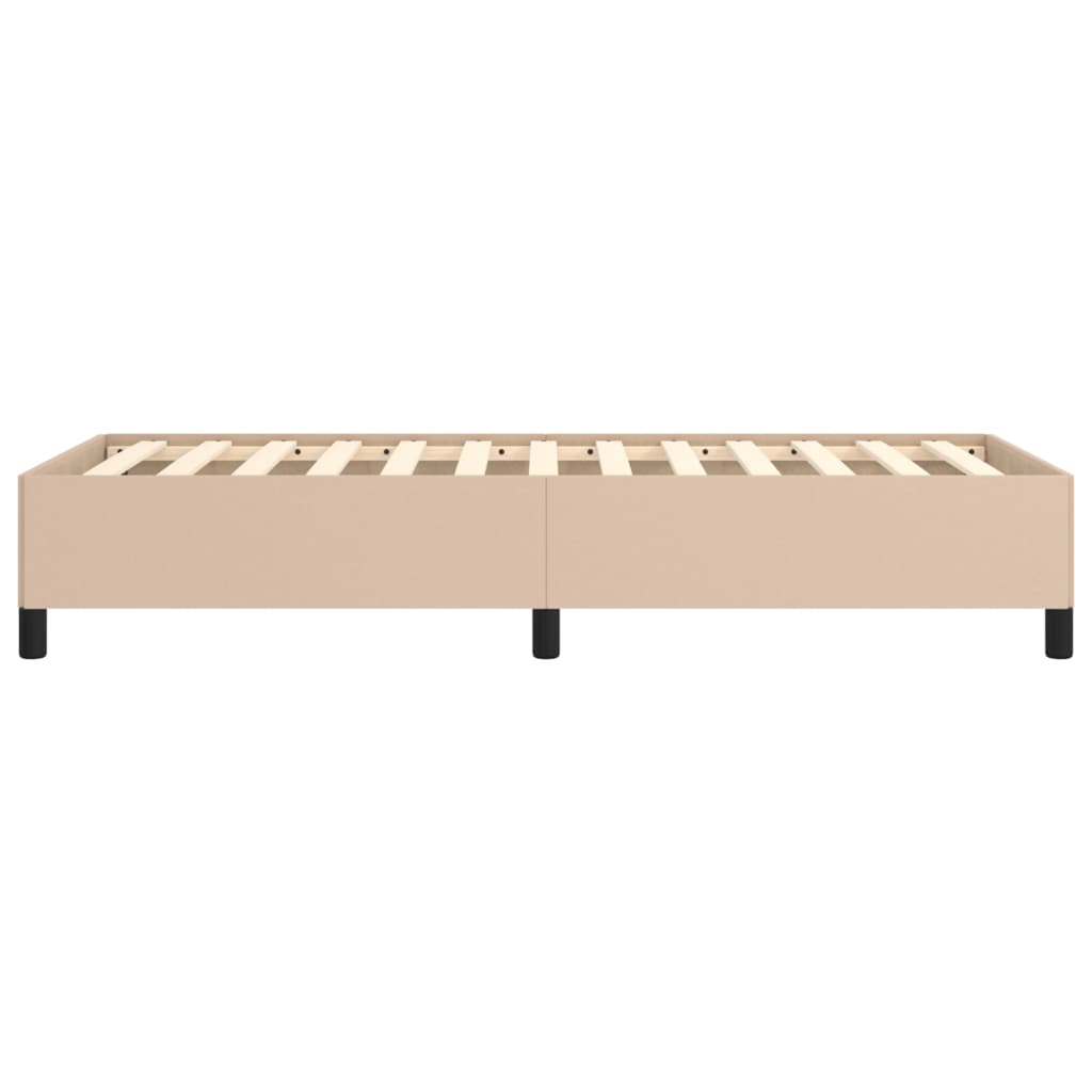 Bedframe kunstleer cappuccinokleurig 90x190 cm 90 x 190 cm 35 cm