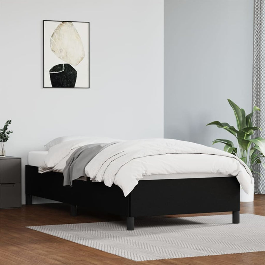 Bedframe Kunstleer Zwart 90 x 200 cm 35 cm