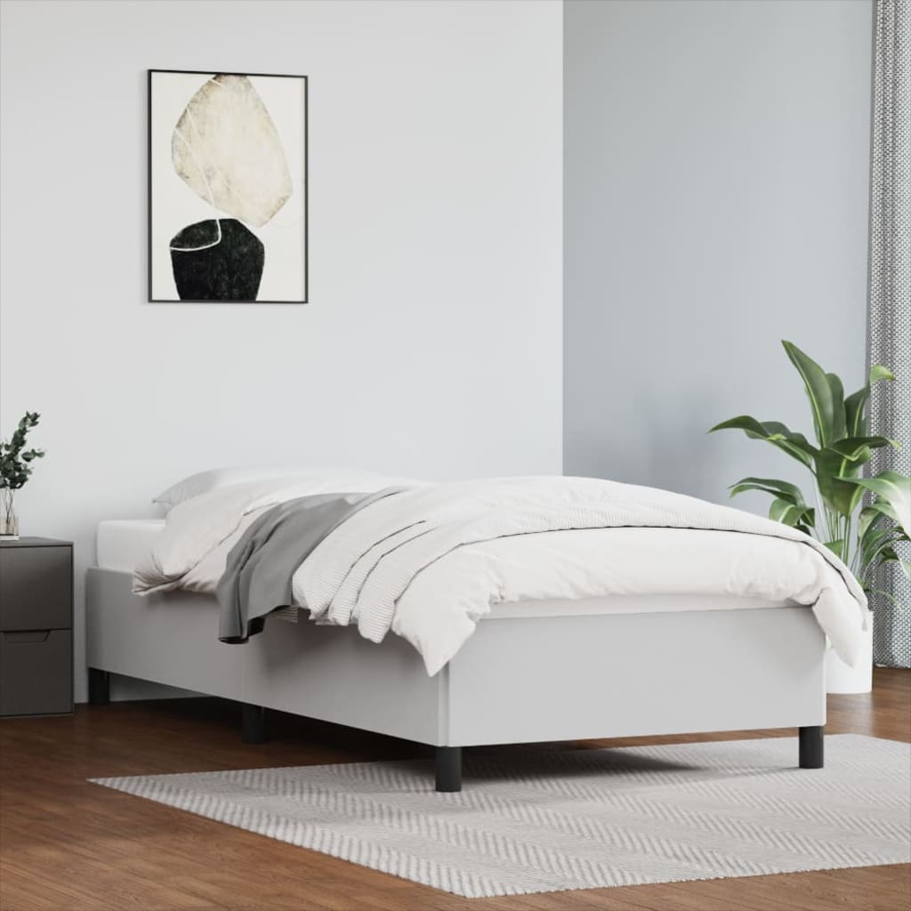 Bedframe Kunstleer Wit 90 x 200 cm 35 cm