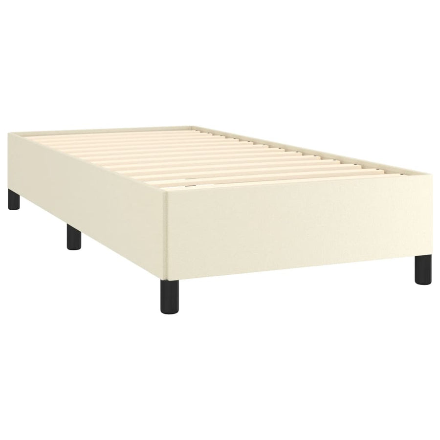 Bedframe kunstleer crèmekleurig 90x200 cm