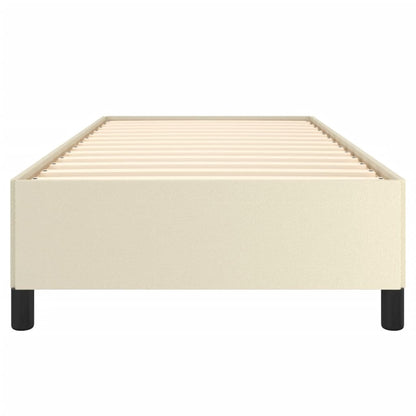 Bedframe kunstleer crèmekleurig 90x200 cm